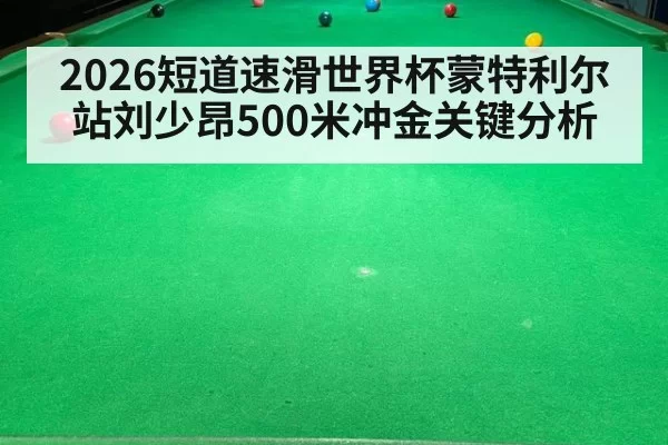 2026短道速滑世界杯蒙特利尔站刘少昂500米冲金关键分析